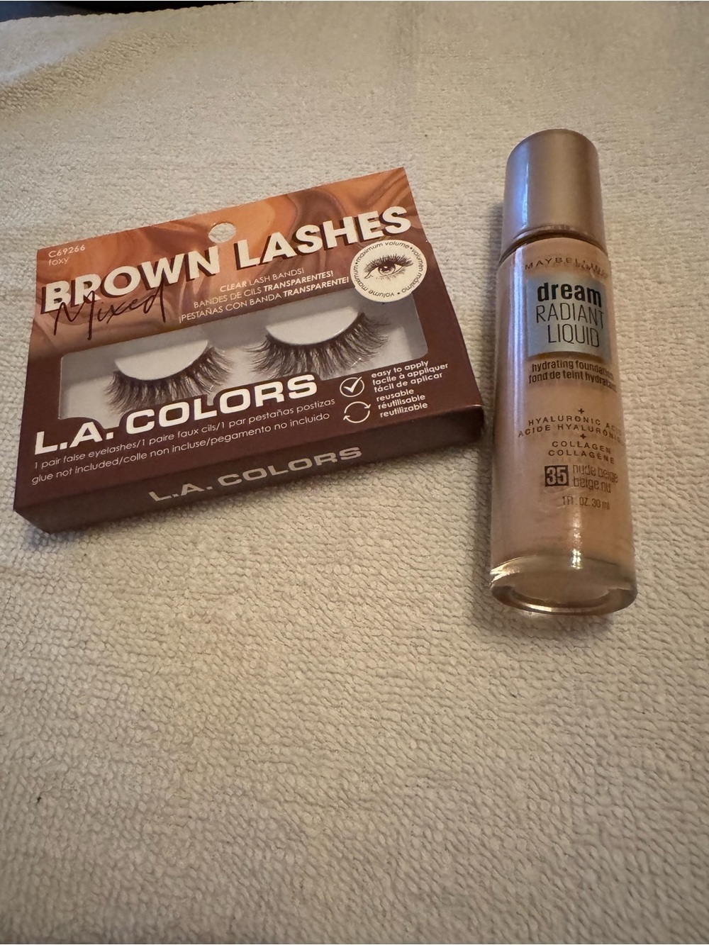 Foundation & lashes